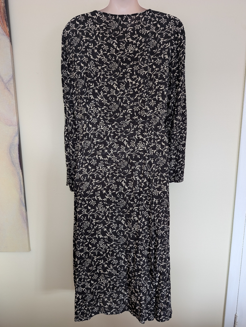 Sézane Victoriana Dress Midi Two Tone Black 42 XL 10 - Picture 11 of 16